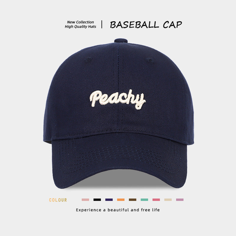 Stylische Pfirsich bestickte Baseballmütze