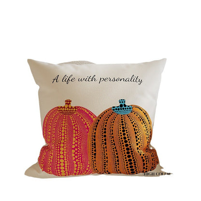 Square Decorative Cushion Cover with Whimsical Sea Urchin Dot Illustration