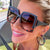 Damen modische oversized Sonnenbrille mit Gradient-Gläsern Brehn