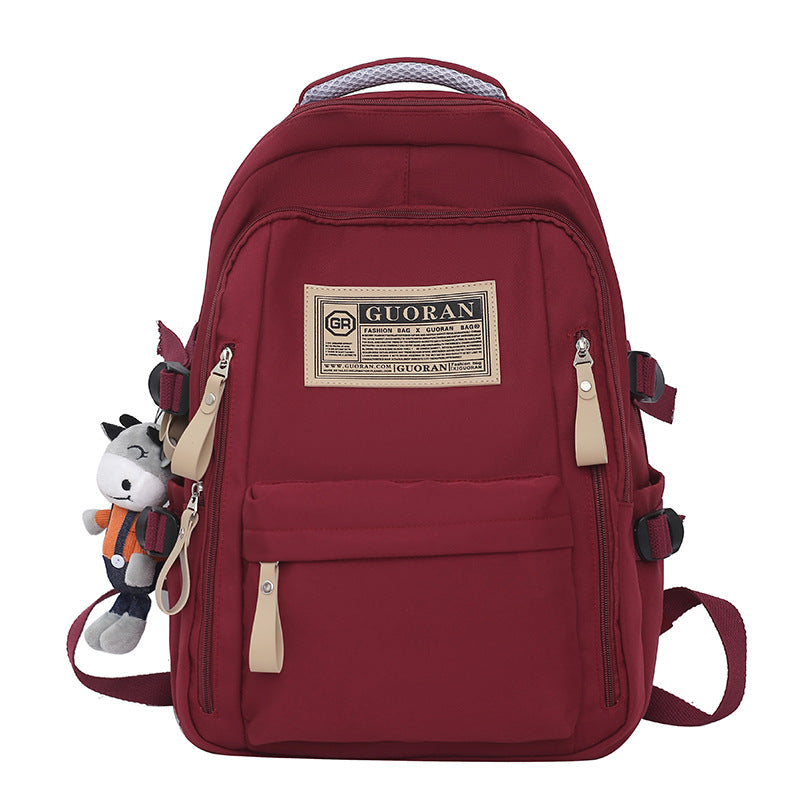 Vielseitiger Freizeit-Rucksack mit Plüsch-Schlüsselanhänger