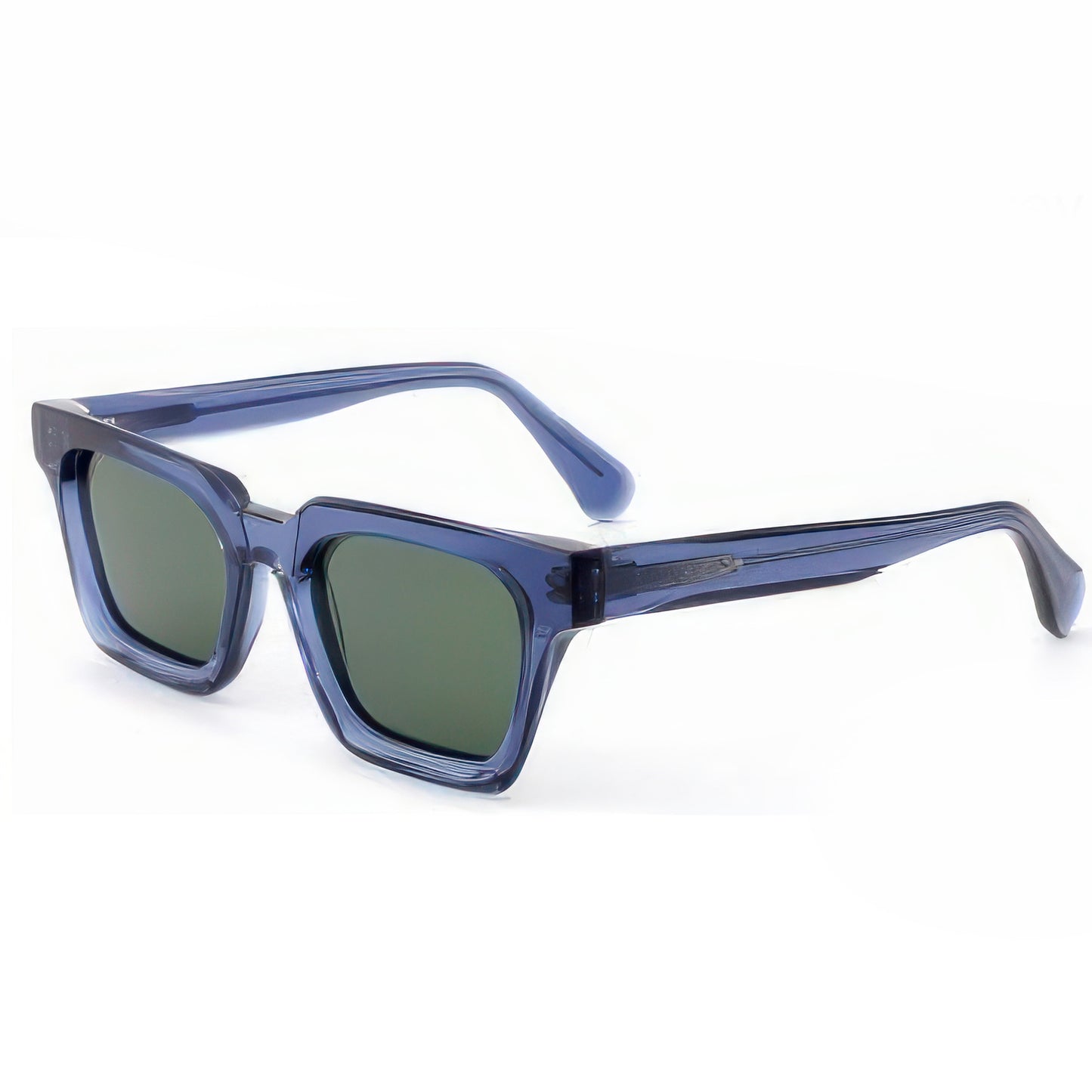 Damen stylische Sonnenbrille im modernen Design mit robustem, transparenten Rahmen Brehn