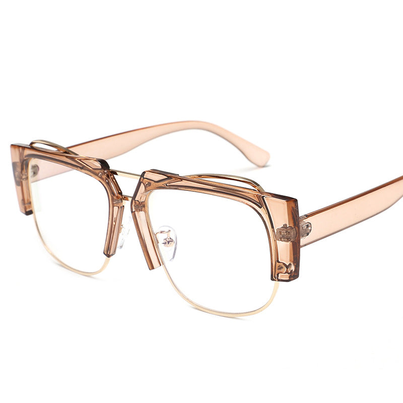 Damen Modische quadratische Sonnenbrille mit einzigartigem Kettendesign Brehn