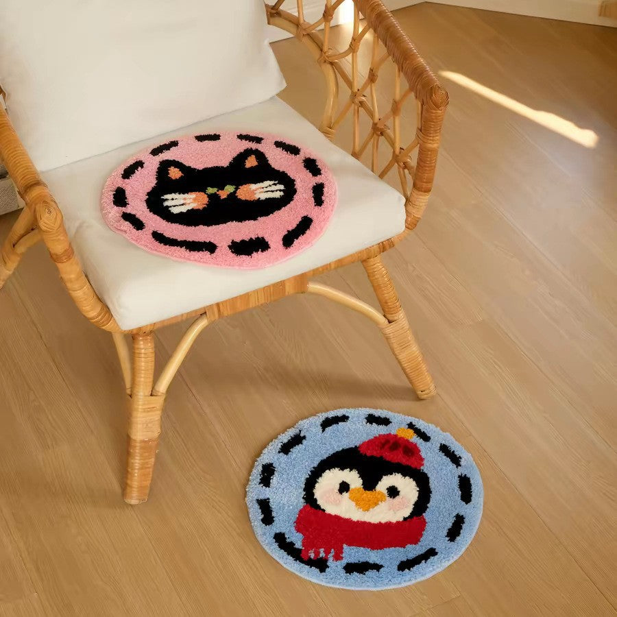 Niedlicher Katzenkopf Plüsch-Teppich Brehn