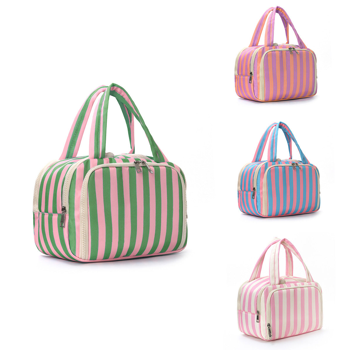 Kosmetiktasche mit Stilvollem Streifenmuster Brehn