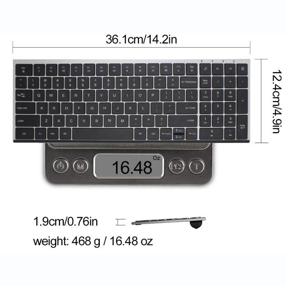 Ultraleichte Kabellose Tastatur mit Langer Akku-Laufzeit Brehn