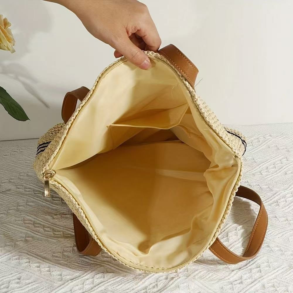 Oversized Strandtasche Aus Geflochtenem Material Brehn