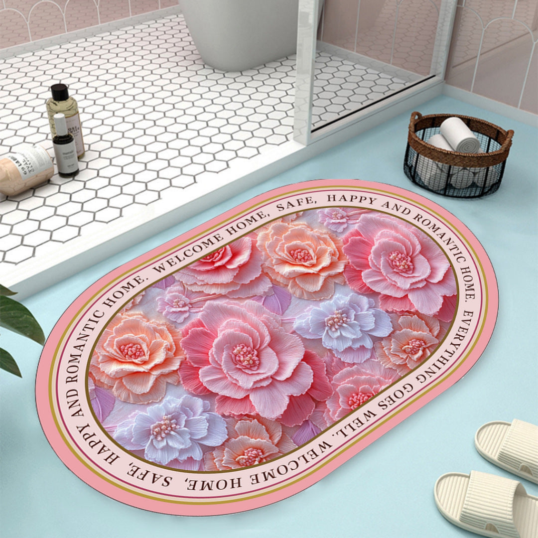 Florales Design Badteppich Brehn