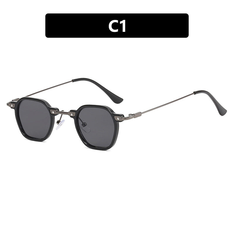Damen stilvolle Sonnenbrille mit einzigartiger sechseckiger Form und robustem Rahmen Brehn