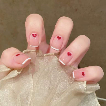 Herz-Prägung Press-On Nagelset Brehn
