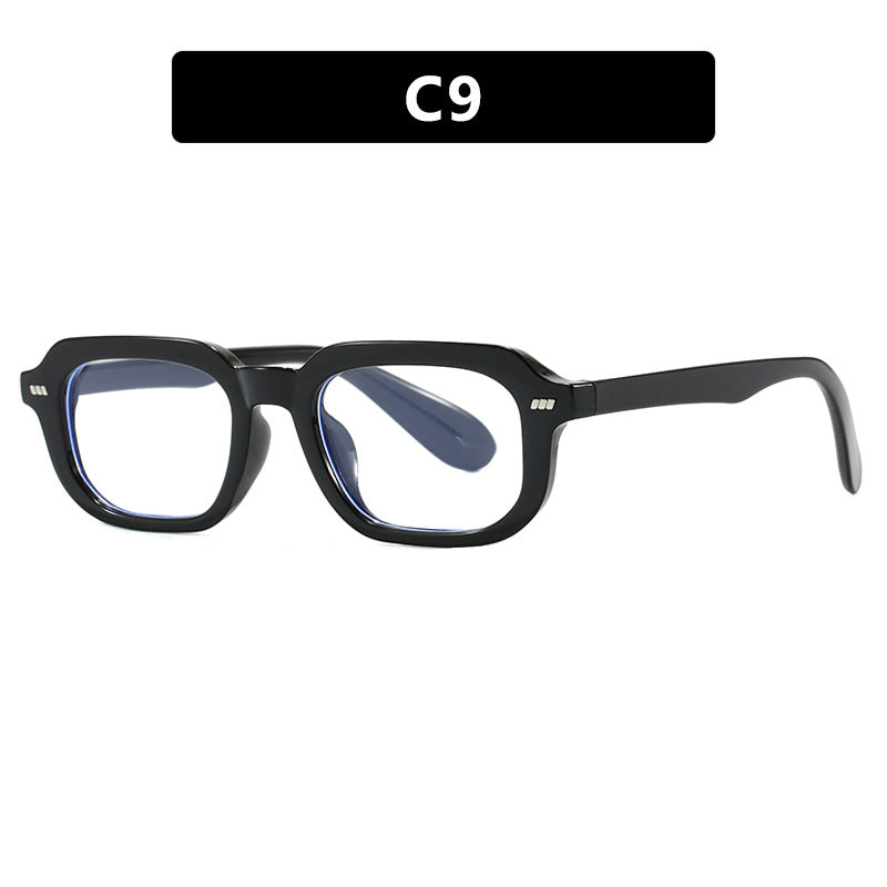 Damen quadratische Sonnenbrille mit hochglänzendem transparentem Rahmen und polarisierenden Gläsern Brehn