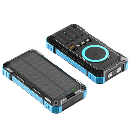 Robuste Solar Powerbank mit Multifunktionsanschlüssen Brehn