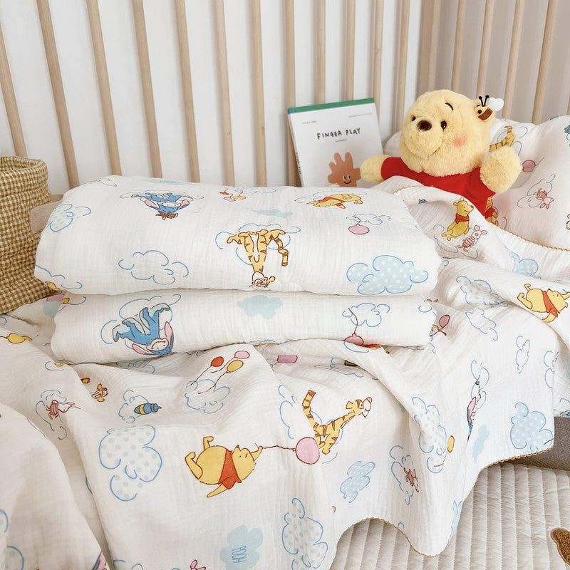 Unisex Kuschelige Musselin-Decke mit fröhlichem Winnie Puuh-Motiv Brehn