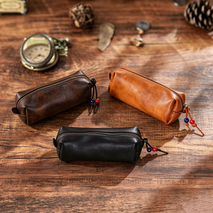 Premium Leder Zylinder Bleistiftetui