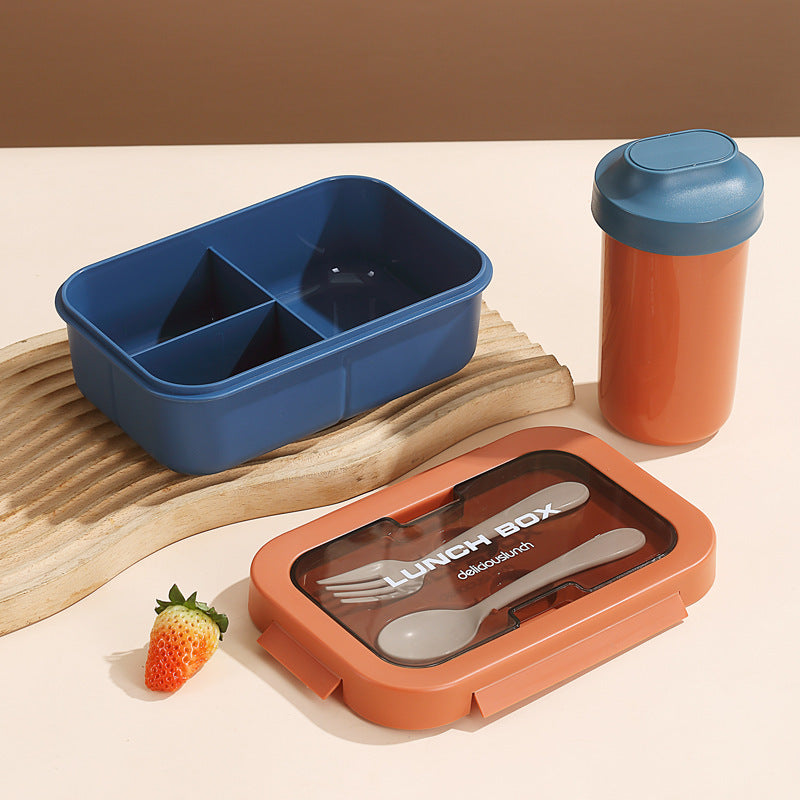 Mehrschichtige isolierte Bento-Lunchbox mit eingebautem Besteck