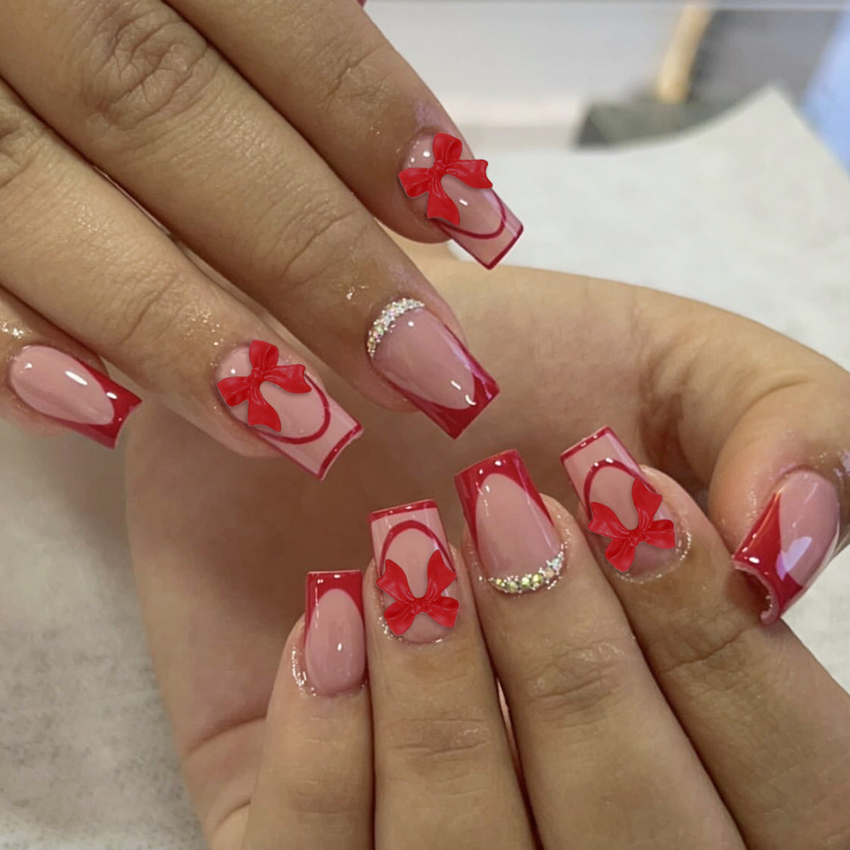 Dekorative 3D Schleifen Nagelkunst Erweiterungen Brehn
