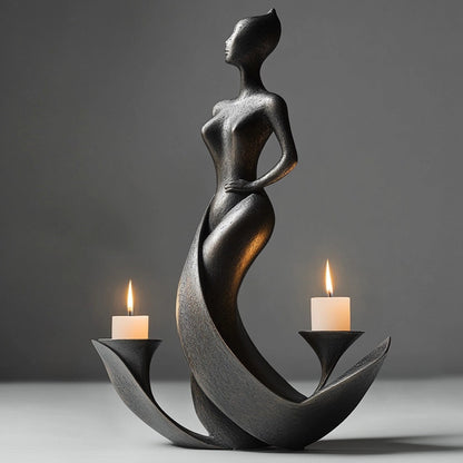 Eleganter skulpturaler Kerzenhalter