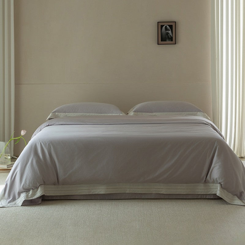 Luxus Baumwoll-Percale Bettbezug Set mit maßgeschneidertem Saum