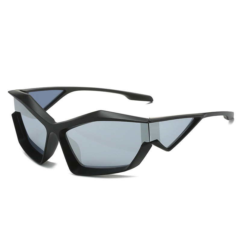 Damen sportliche Performance-Sonnenbrille mit modernem Geometrie-Rahmen Brehn