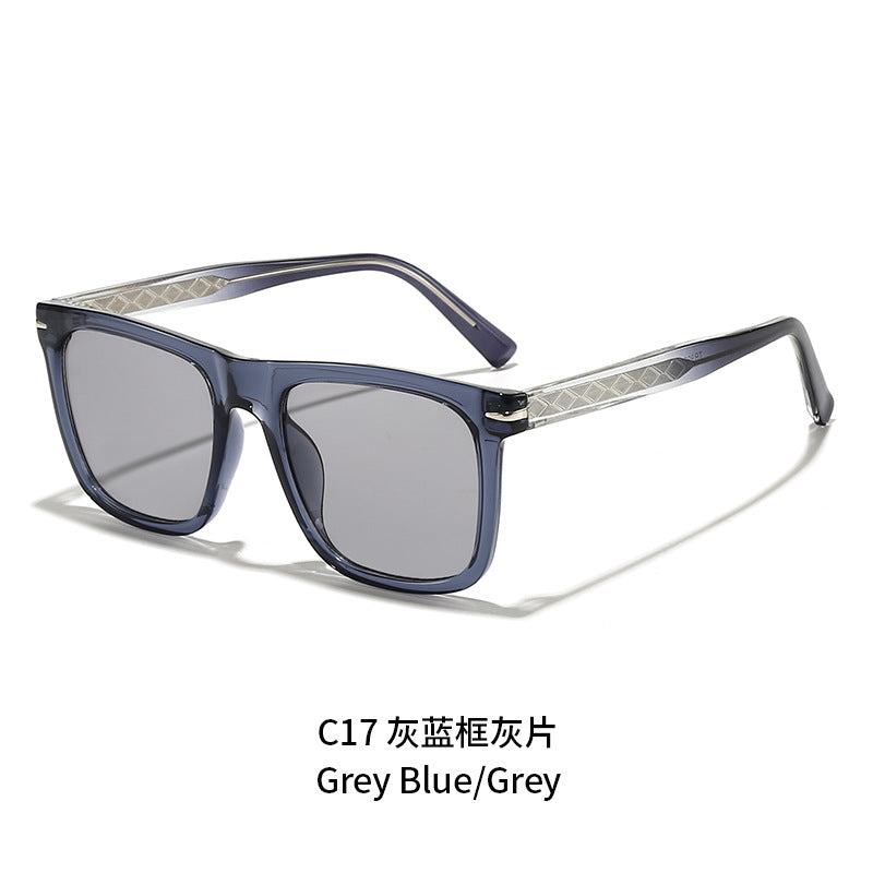 Damen moderne rechteckige Sonnenbrille mit robustem Gestell Brehn