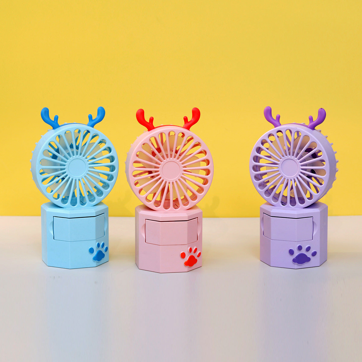 Unisex Tragbarer Mini Ventilator mit Tierohren und USB-Anschluss Brehn