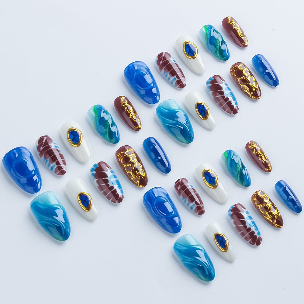 Künstlerisches Press-on-Nagelset Brehn 1787542748