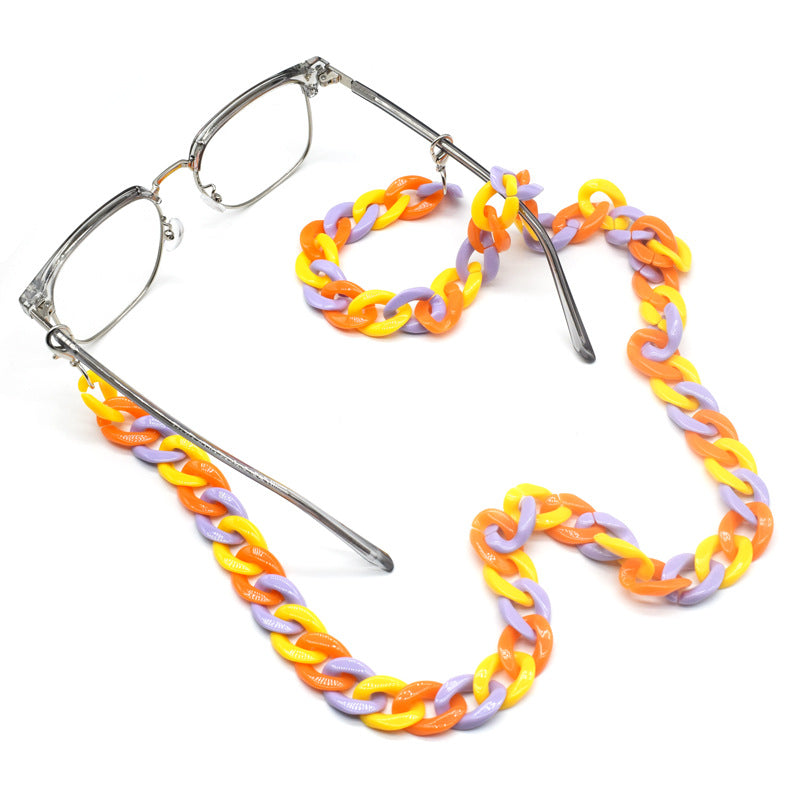 Funktionale Farbblock Brillen Kette Brehn