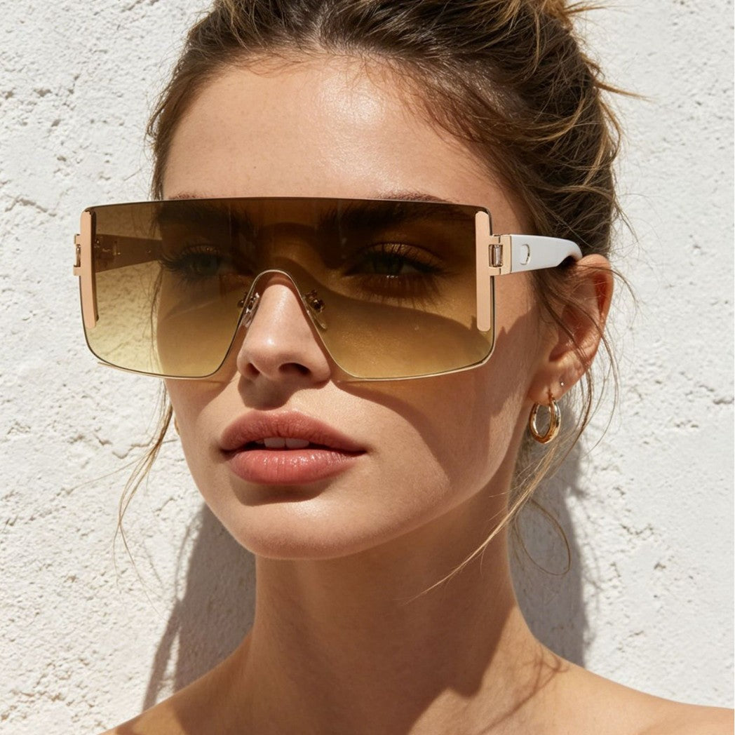Damen oversized Sonnenbrille mit modernem futuristischen Design Brehn
