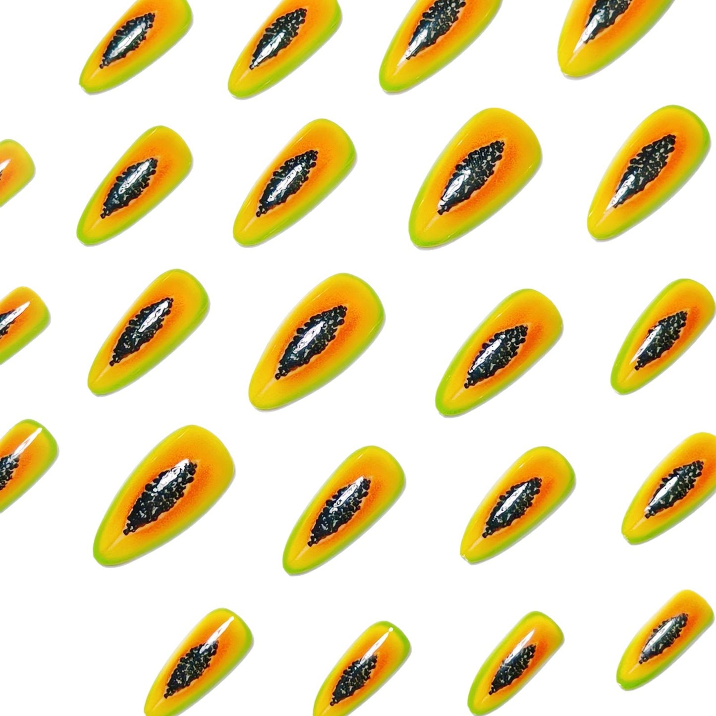 Kunstnägel Im Exotischen Papaya-Design Brehn