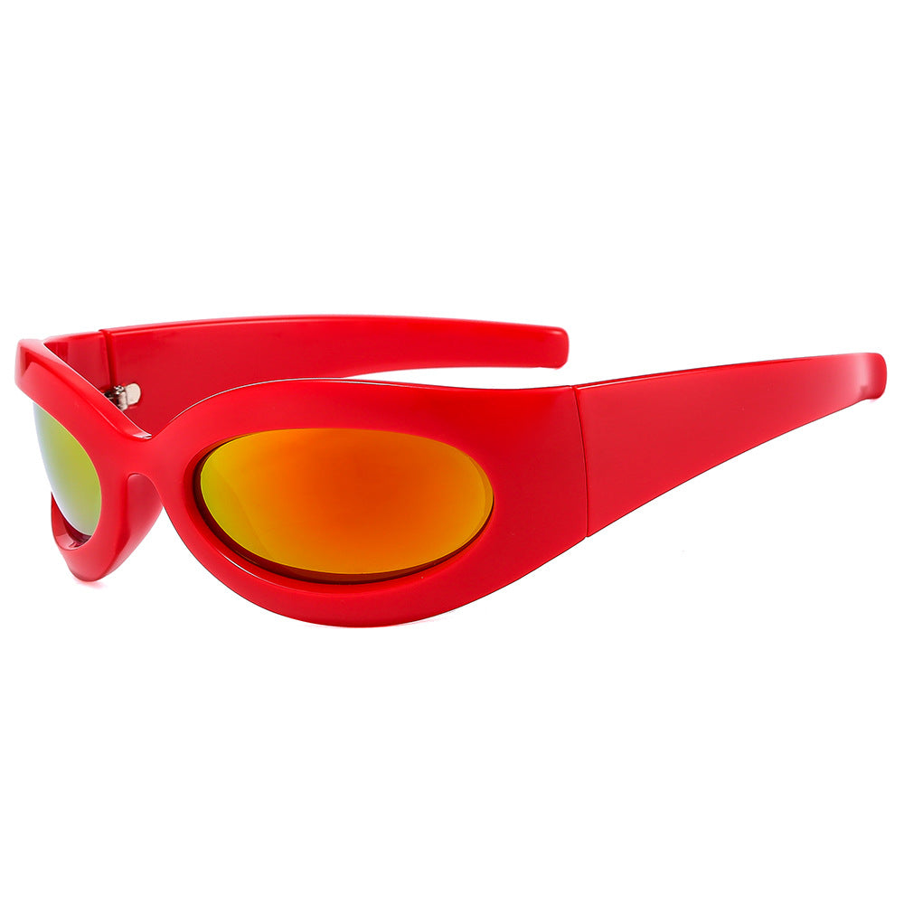 Damen modische Sonnenbrille mit ovalem Rahmen und modernem Finish Brehn