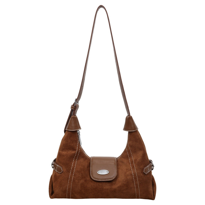 Stylische Wildleder-Schultertasche Brehn