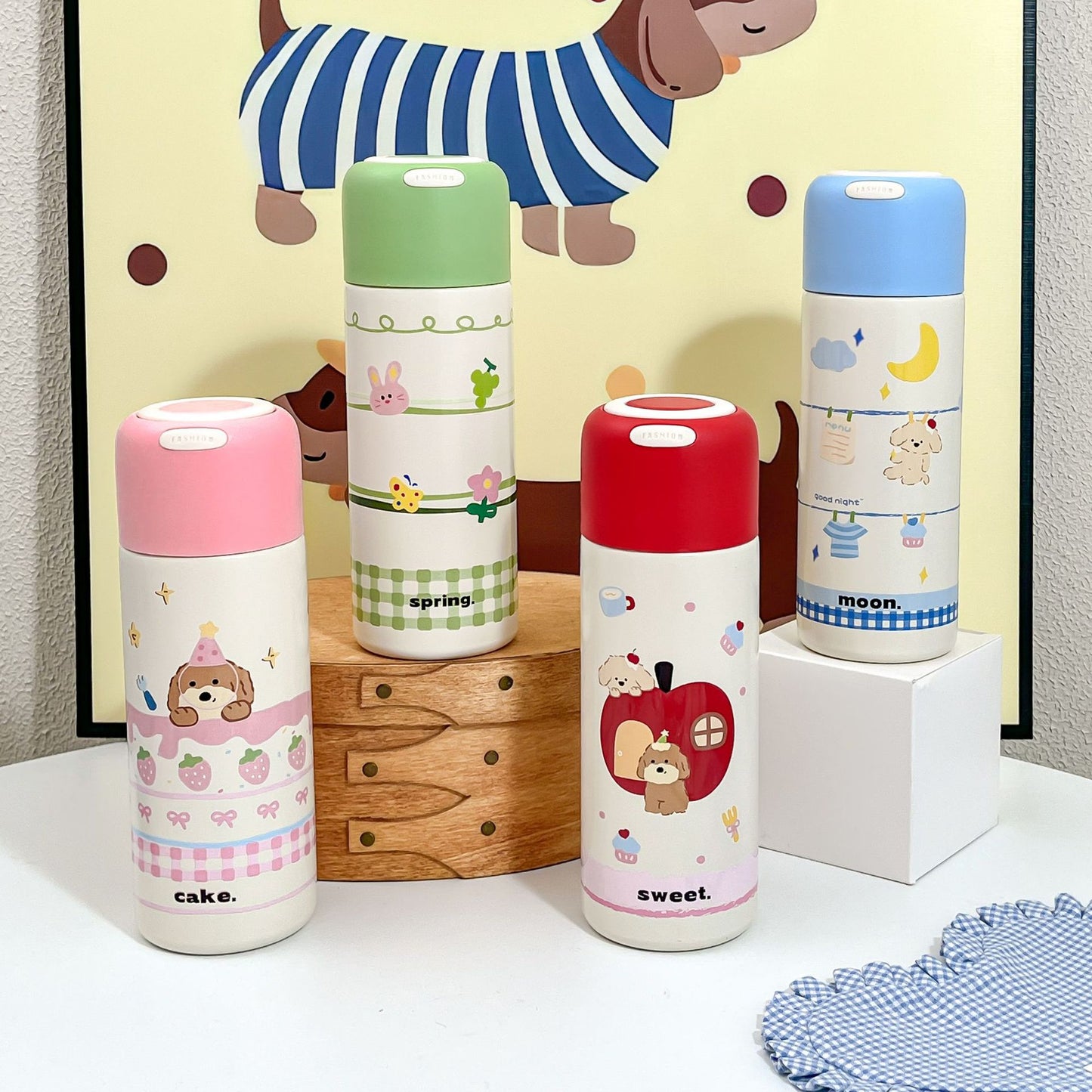Damen Isolierte Trinkflasche mit fröhlichem Tierdesign Brehn