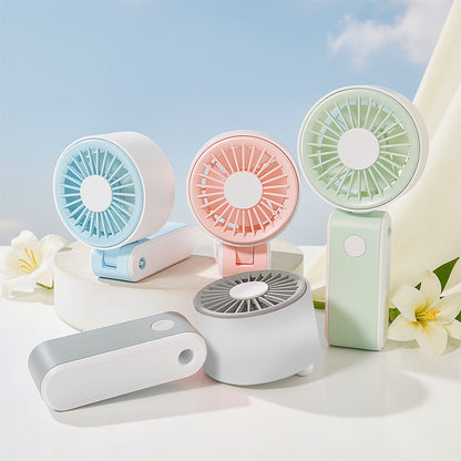 Kühlender tragbarer Handheld-Bärenohr-Mini-Ventilator mit verstellbarem Neigungswinkel USB-aufladbar Desktop-Ständer Brehn