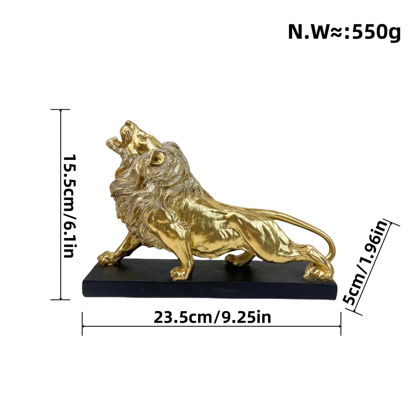 Dekorative Löwenfigur mit goldenen Details Brehn