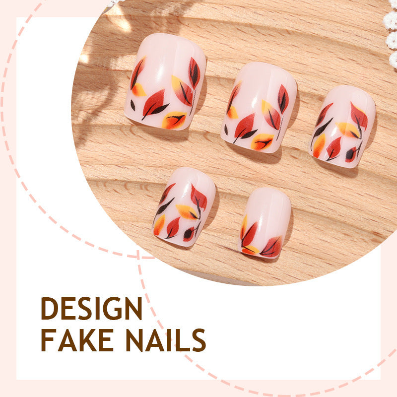 Kunstnagelset mit herbstlichen Blattformen Brehn