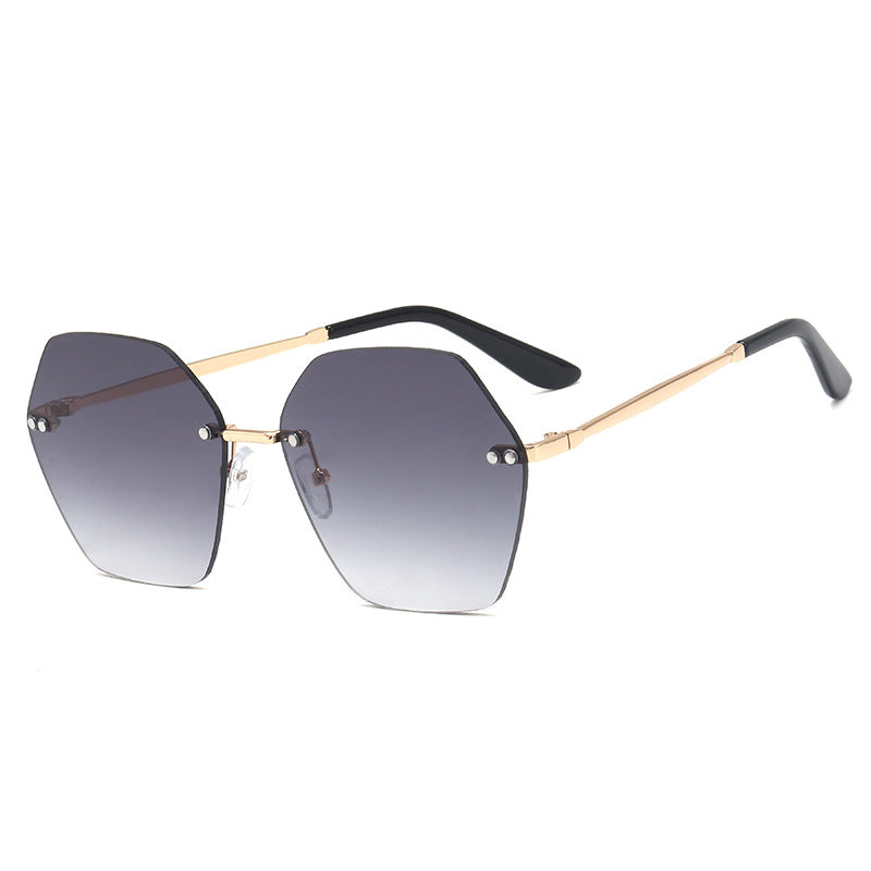 Damen hexagonale Sonnenbrille mit elegantem Metallrahmen Brehn