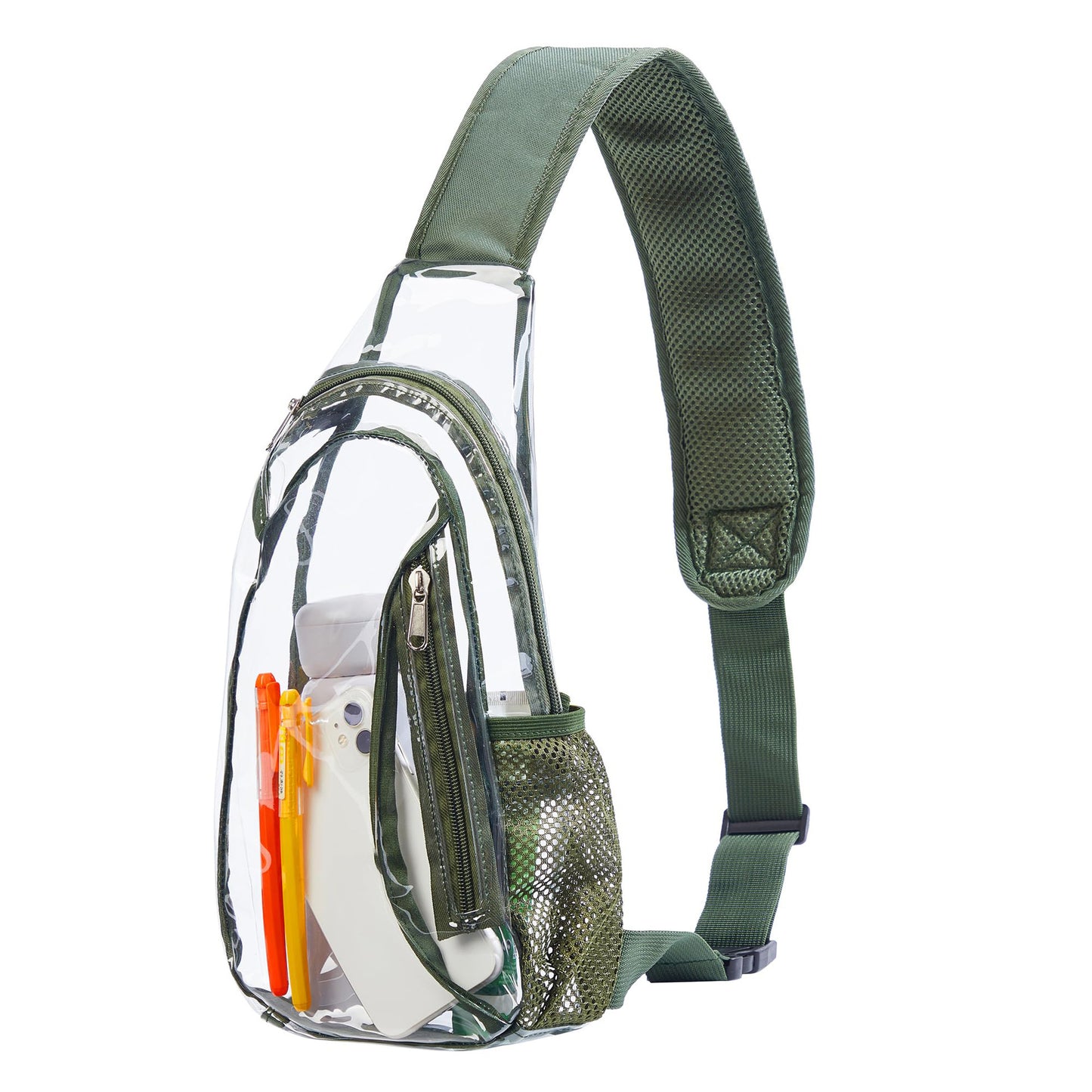 Unisex durchsichtiger Sling-Rucksack mit mehreren Fächern Brehn