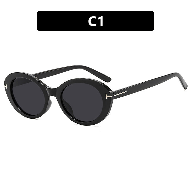 Damen modische Sonnenbrille mit innovativem ovalen Rahmen und UV-Schutz Brehn