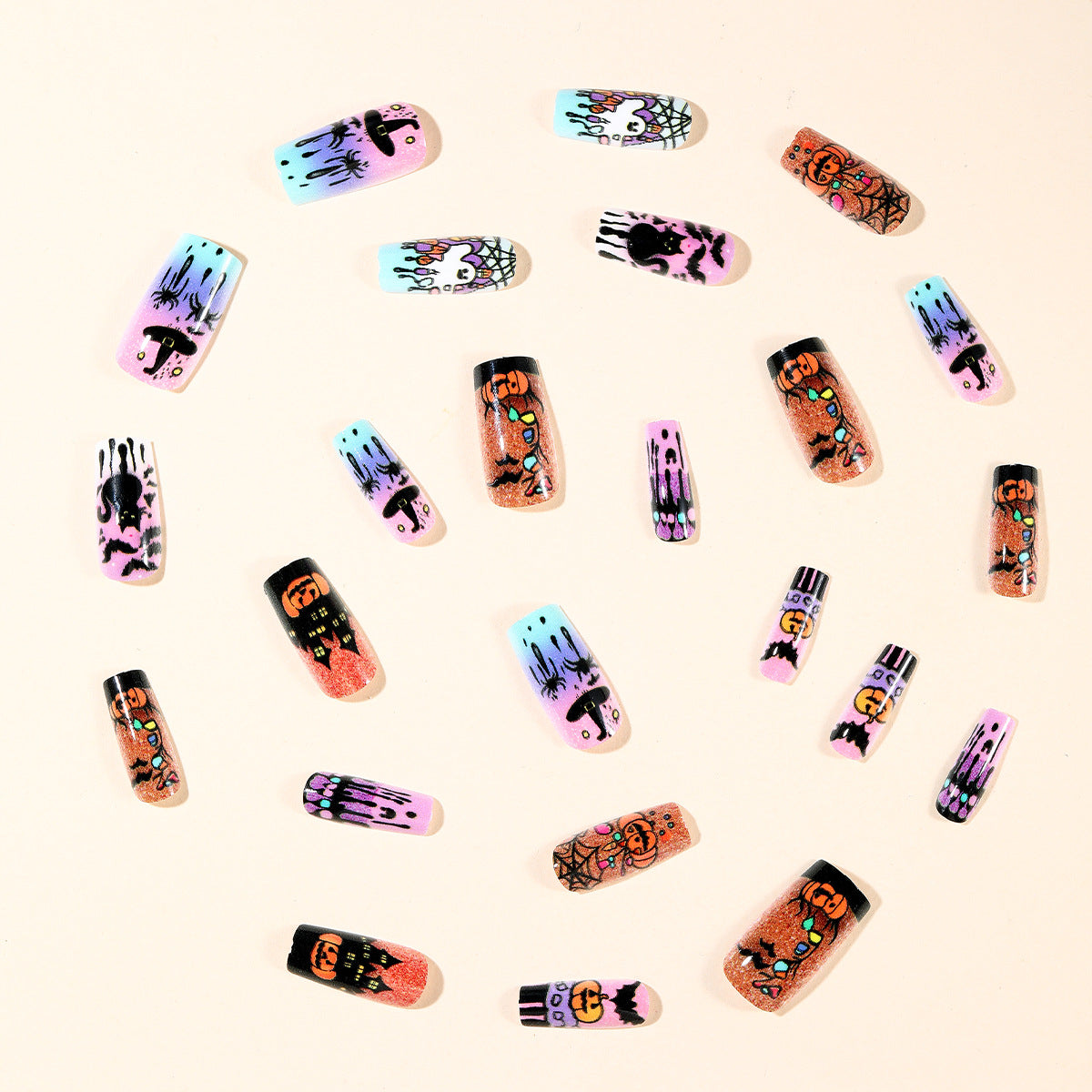 Halloween-Themen Nagelkunst Set Brehn