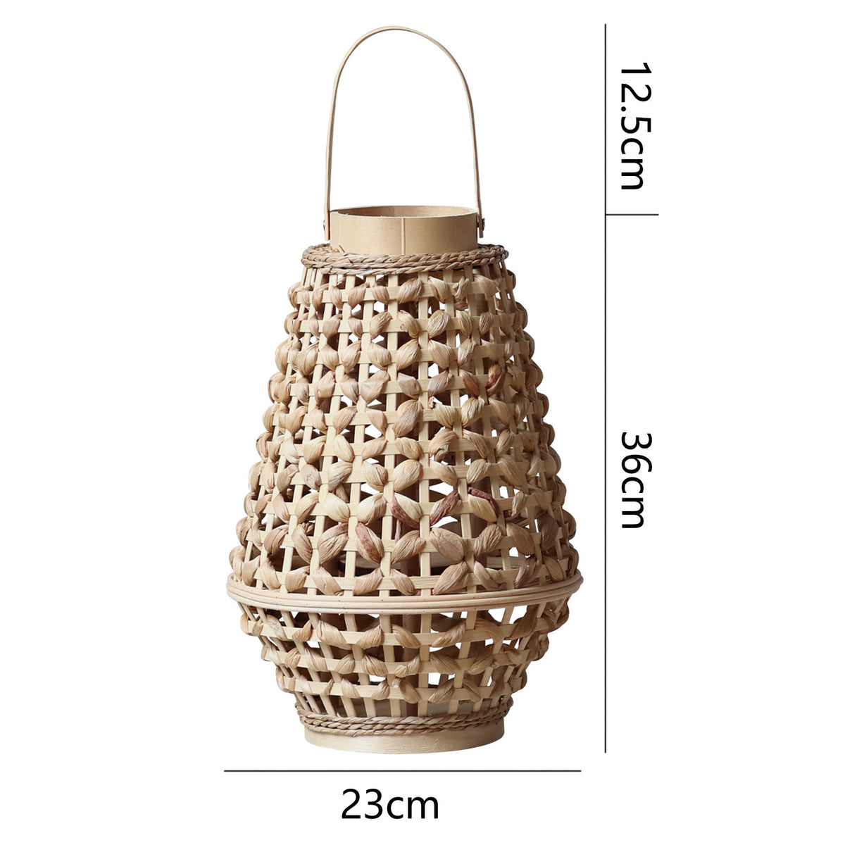 Elegante Laterne aus geflochtenem Rattan Brehn