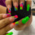 Künstlerische Neon Geometrische Press-On Nagelverlängerungen Brehn