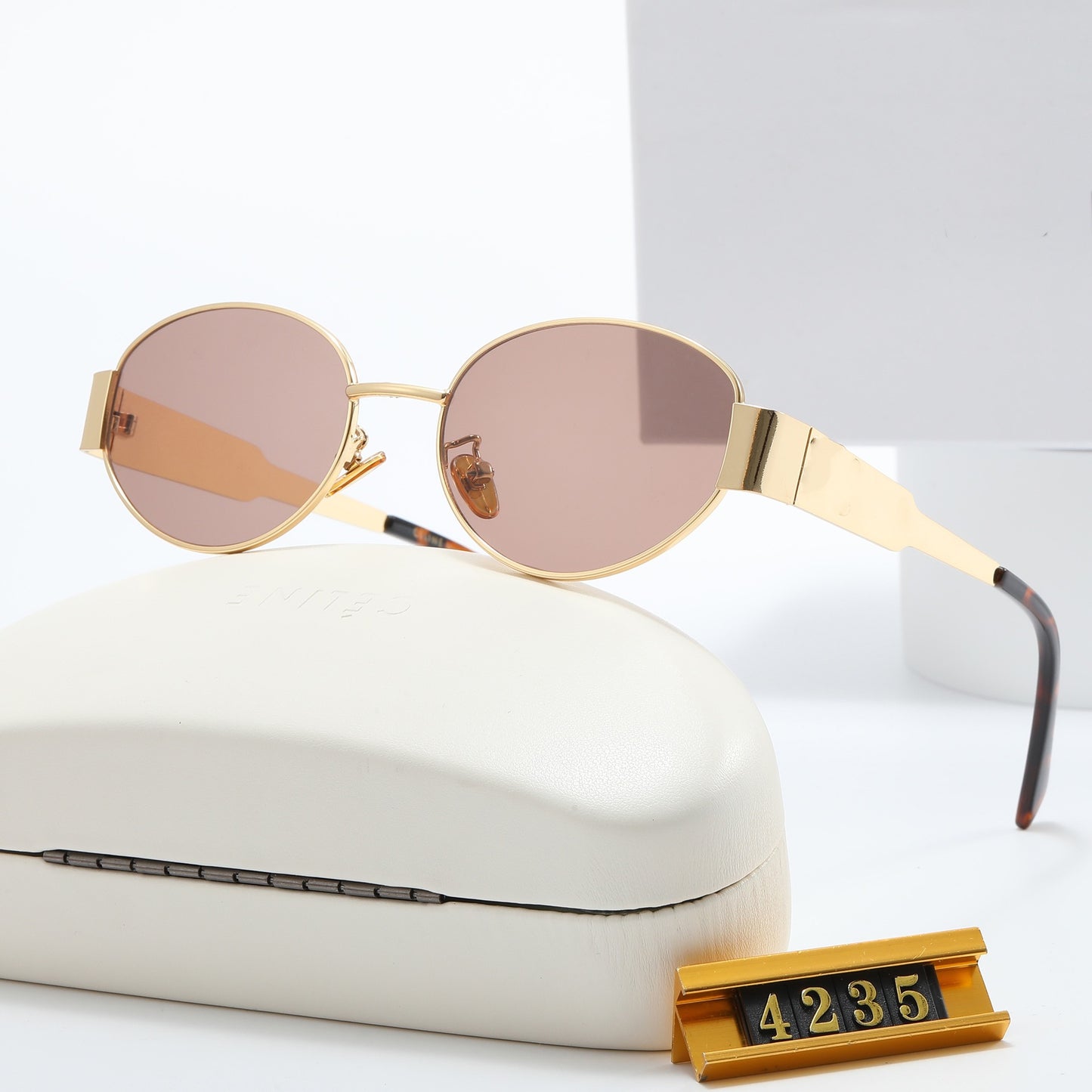 Damen Elegante Designer-Sonnenbrille mit filigranem Rahmen und UV-Schutz Brehn