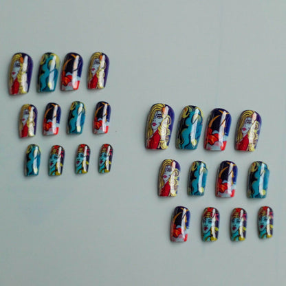 Künstlerisches Charakter-Nagelkunst-Set