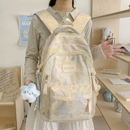 Stylische Illustrierte Rucksack Brehn