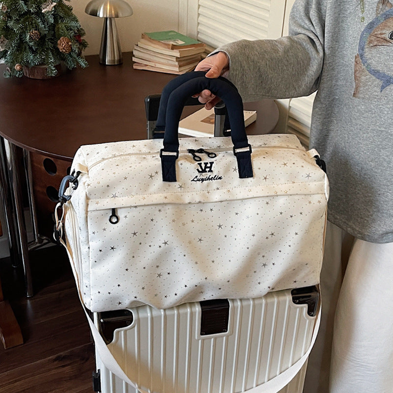 Stylische Wochenend-Duffel-Tasche mit Sternmuster