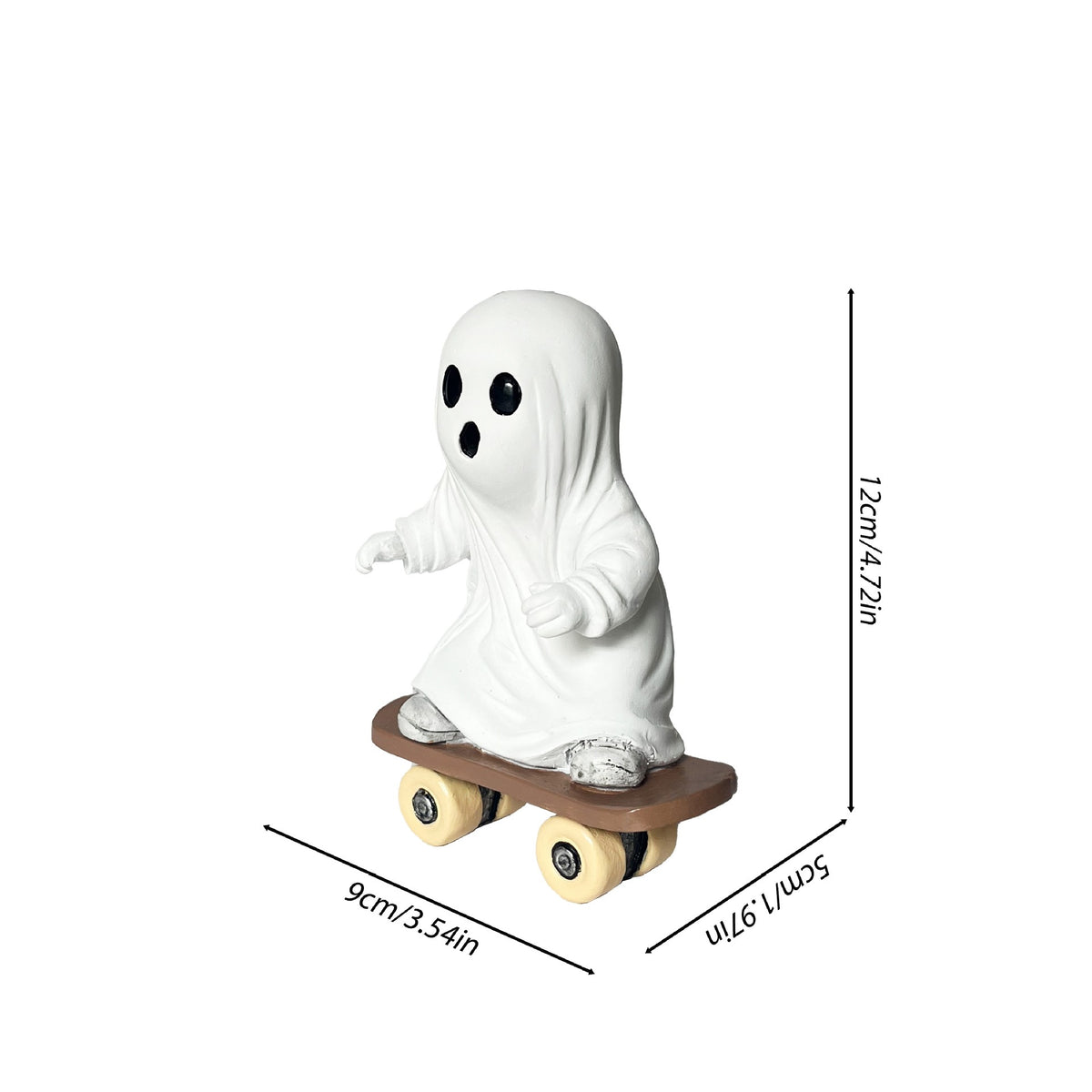 Dekorative Skateboard-Gespenst Figur Brehn