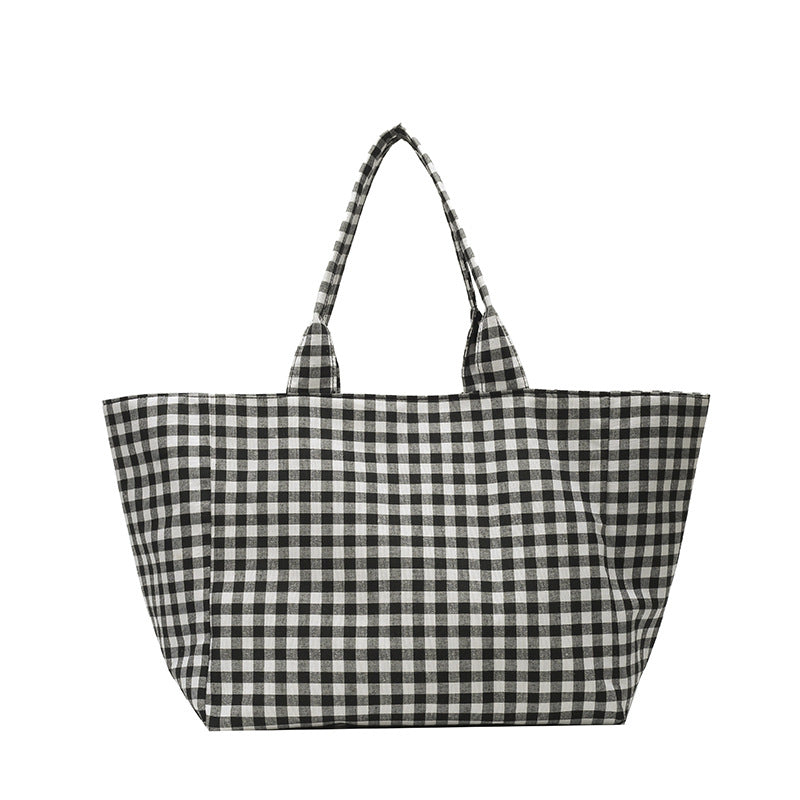 Stylische Gingham-muster Strandtasche