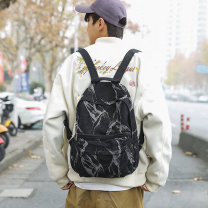 Stylische strukturierte Denim-Rucksack Brehn