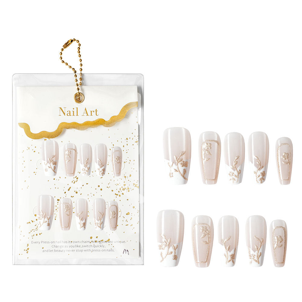 Blumenmuster Press-On Nagelset Brehn