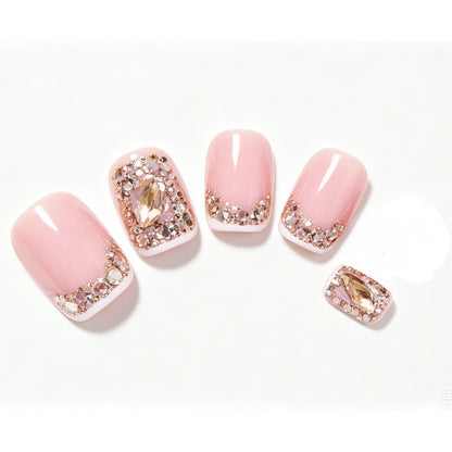 Elegante dekorative Press-On Nagelkunst Brehn
