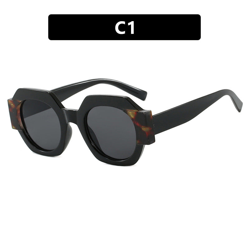 Damen trendige Sonnenbrille im hexagonalen Design Brehn